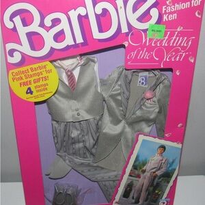 Vintage! Barbie Ken Formal Tuxedo Set in Silver and Pink